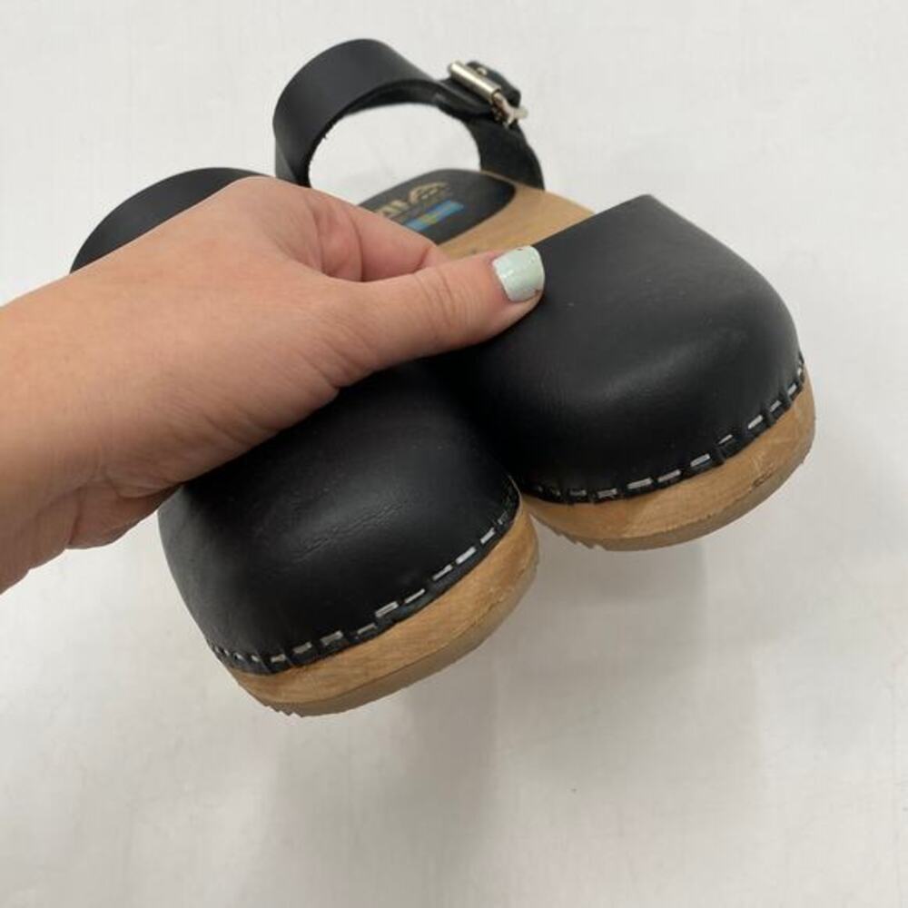 MIA black leather‎ Swedish Clogs - Picture 3 of 5